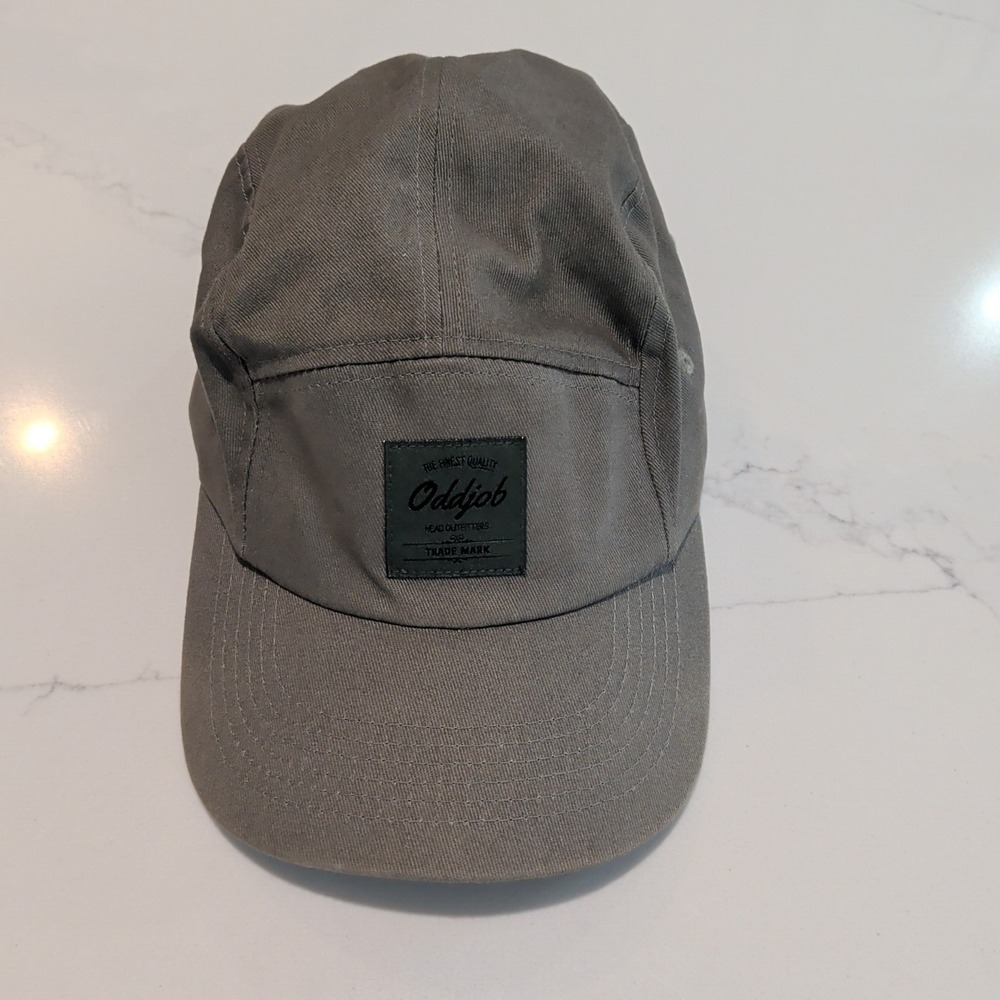 Oddjob Hat Cap Strap Back One Size Mens Olive Green Big Melon 5 Panel Cotton